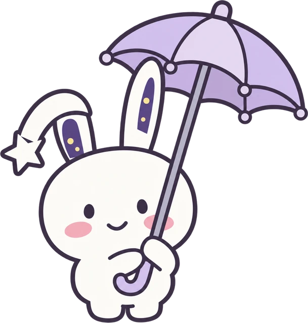 撐著傘的比奧兔